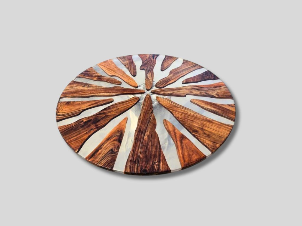 Round Wood Epoxy Resin Table Top – Custom Sizes Available